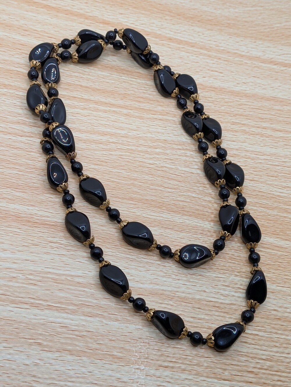 Set Of Black Bead Necklaces - Picture 2 of 3